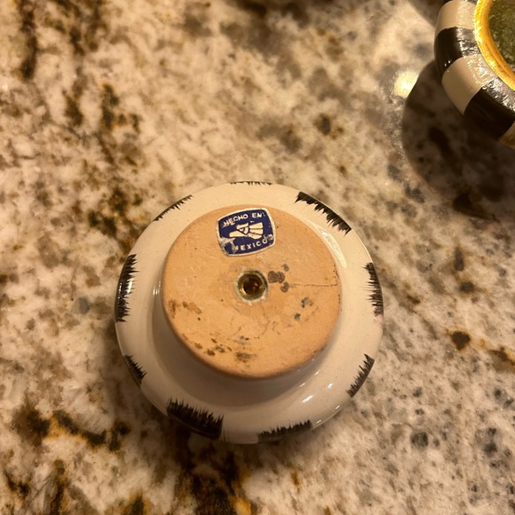 SOLD OUT - Mackenzie Childs Courtly Check with Green Center Knob - Sold as a Set - Picture 4 of 7